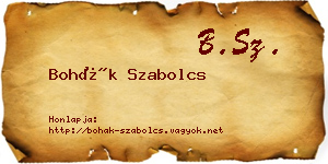 Bohák Szabolcs névjegykártya